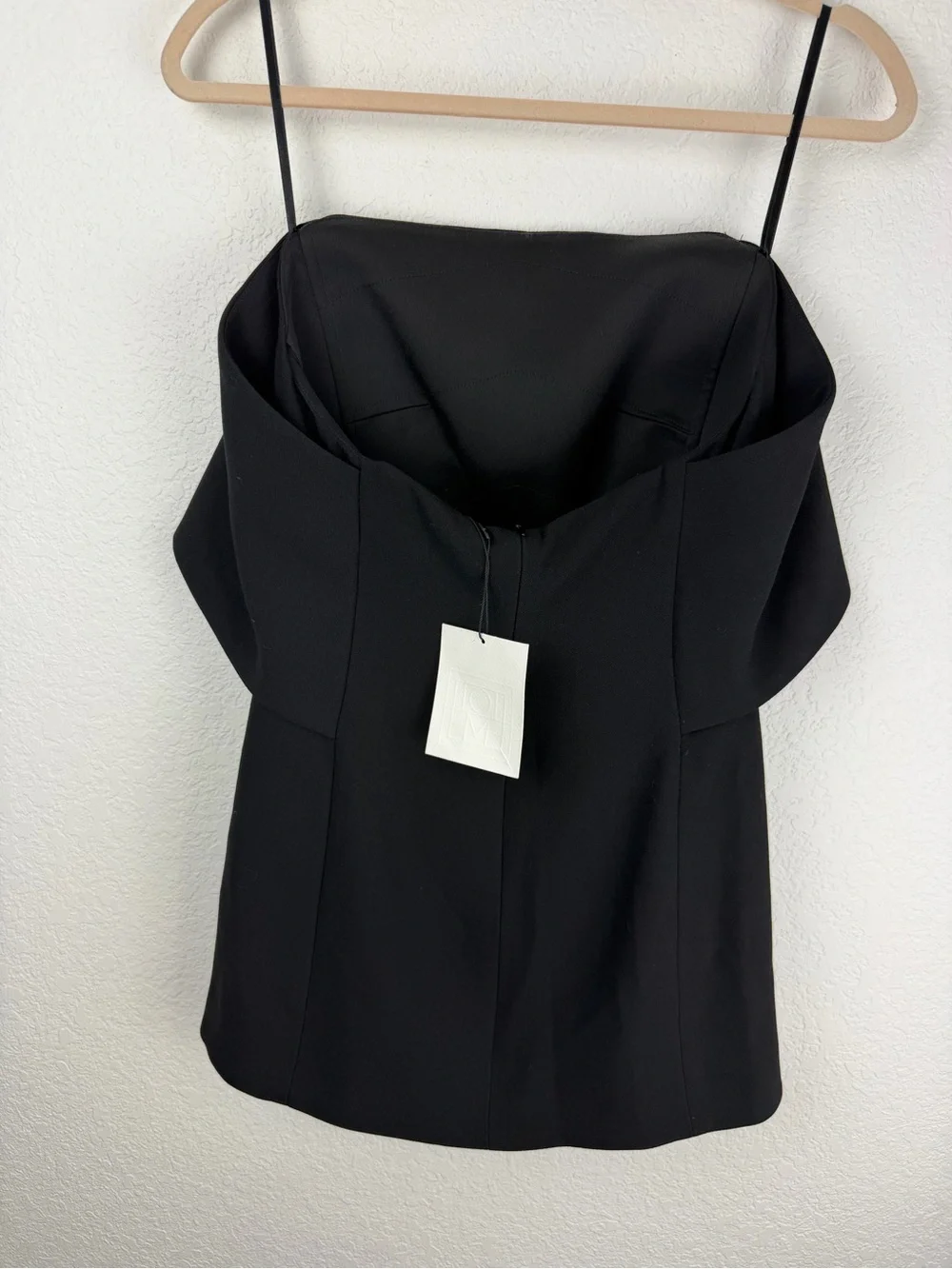 NWT Toteme Off Shoulder Evening Top Black 32/0/ XXS